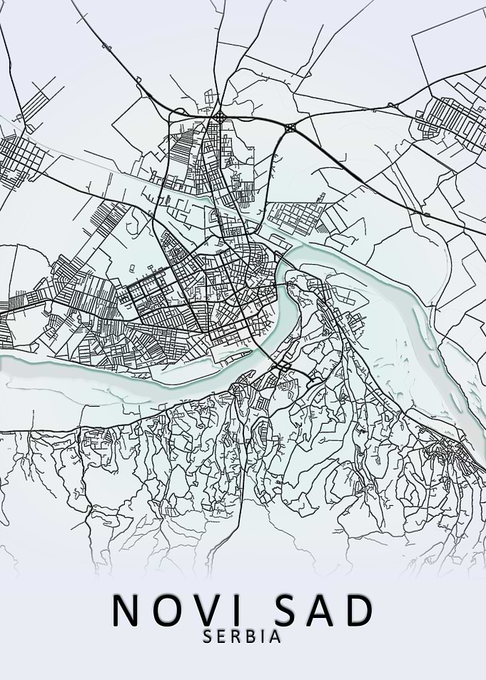 Novi Sad Serbia City Map