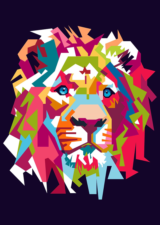 Lion Popart