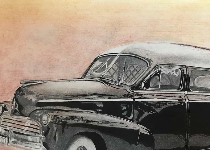 Vintage Car in Hotel