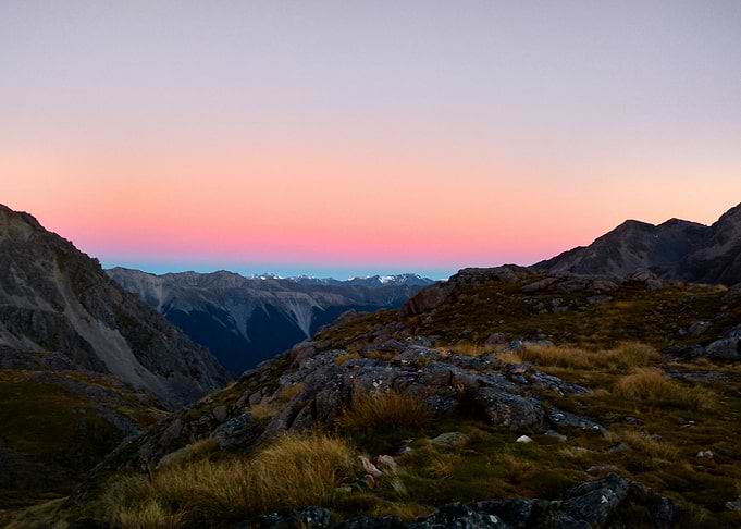 Sunset in the mountains