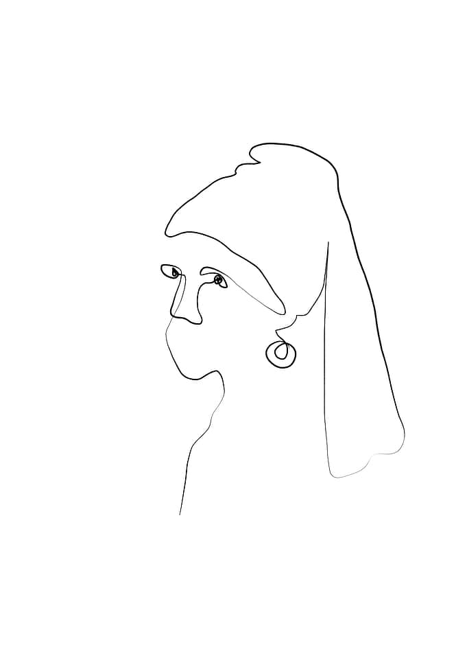 Pearl Earring Abstract