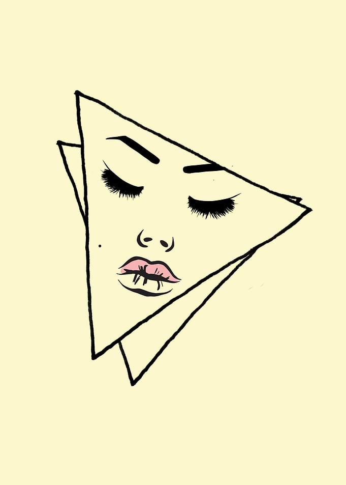 Beauty Arty Geometric Girl