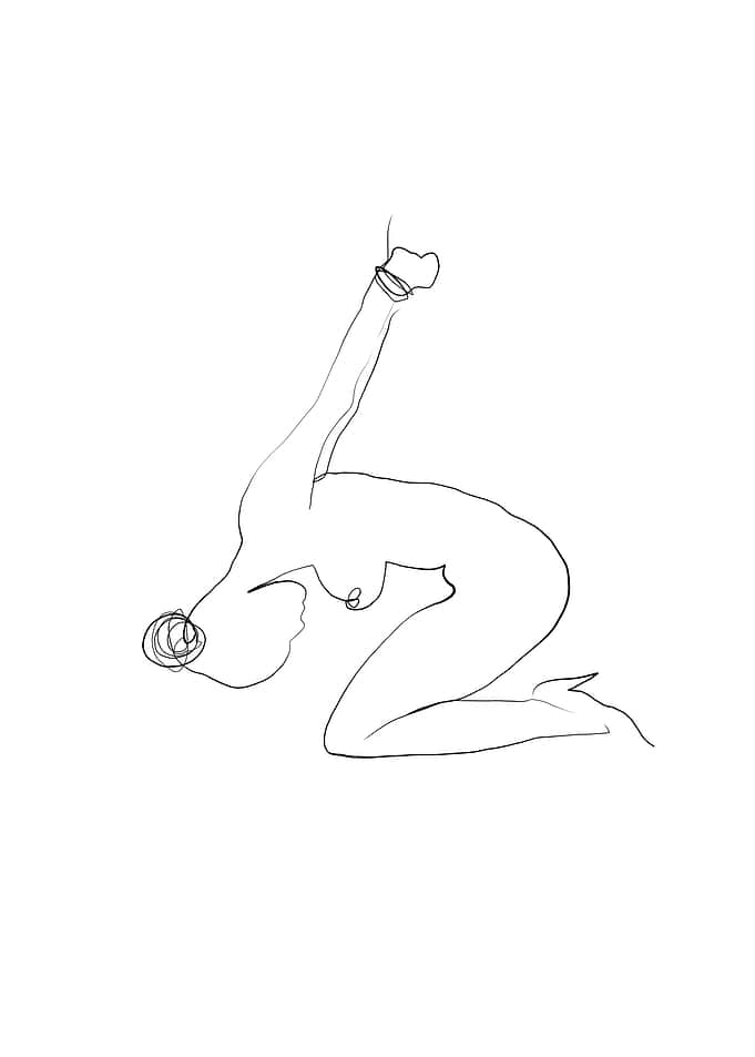 Bondage erotic line art