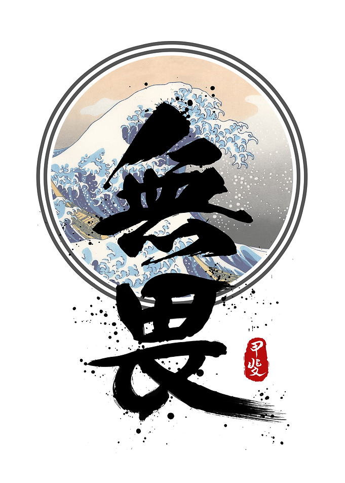 Fearless Wave Calligraphy
