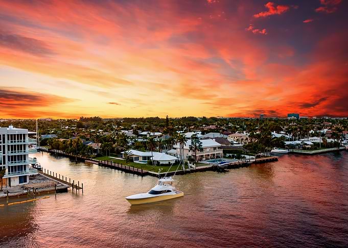 Fishing Boat at Sunset