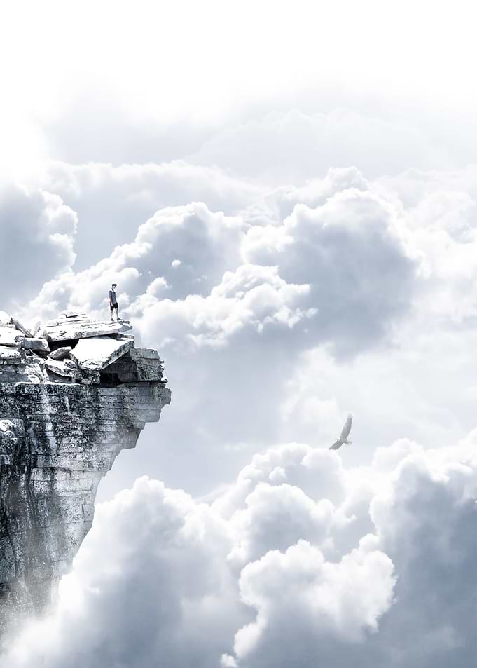 In the clouds
