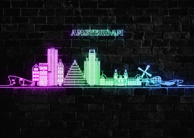 Amsterdam skyline