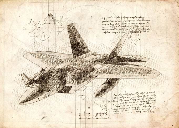 Fighter jet sketch