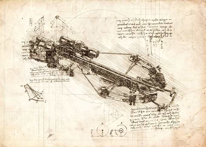 Crossbow da vinci sketch