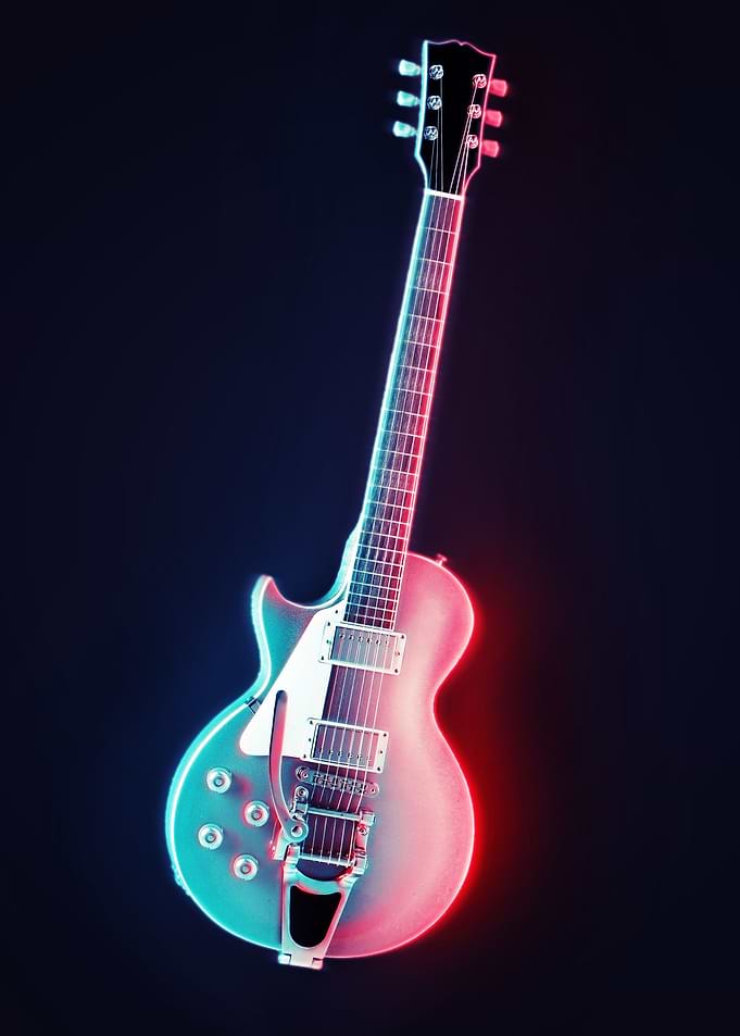 Neon Electric Guitar 4