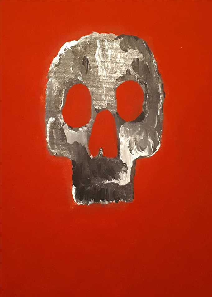 Skull on Red