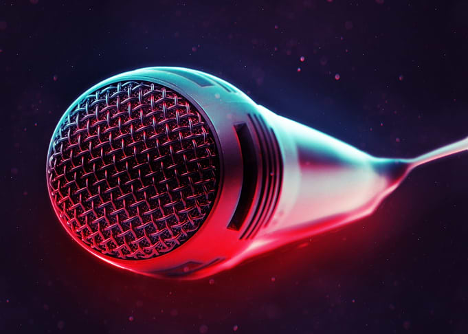 Neon Microphone 2