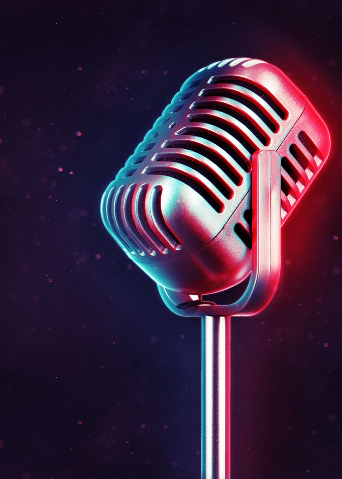 Neon Microphone 1