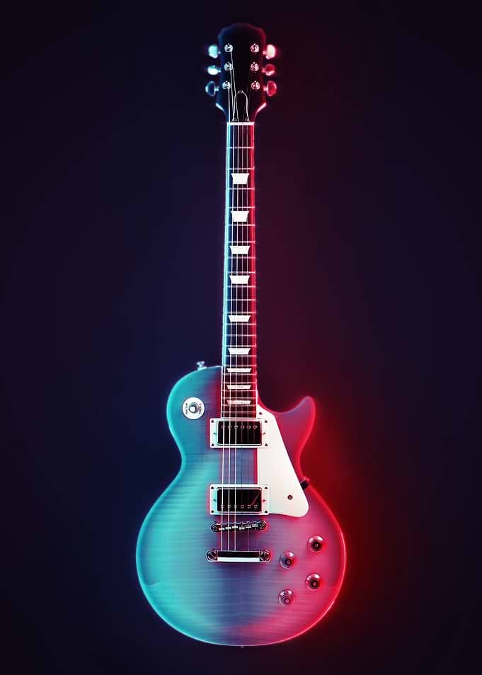 Neon Electric Guitar 1