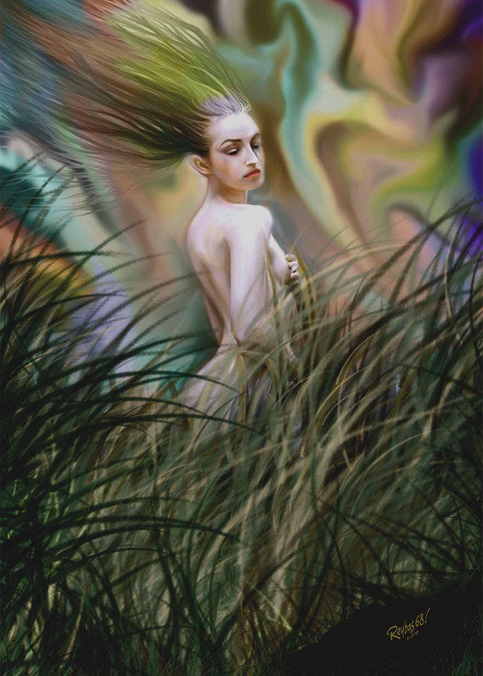 Woman on the grass