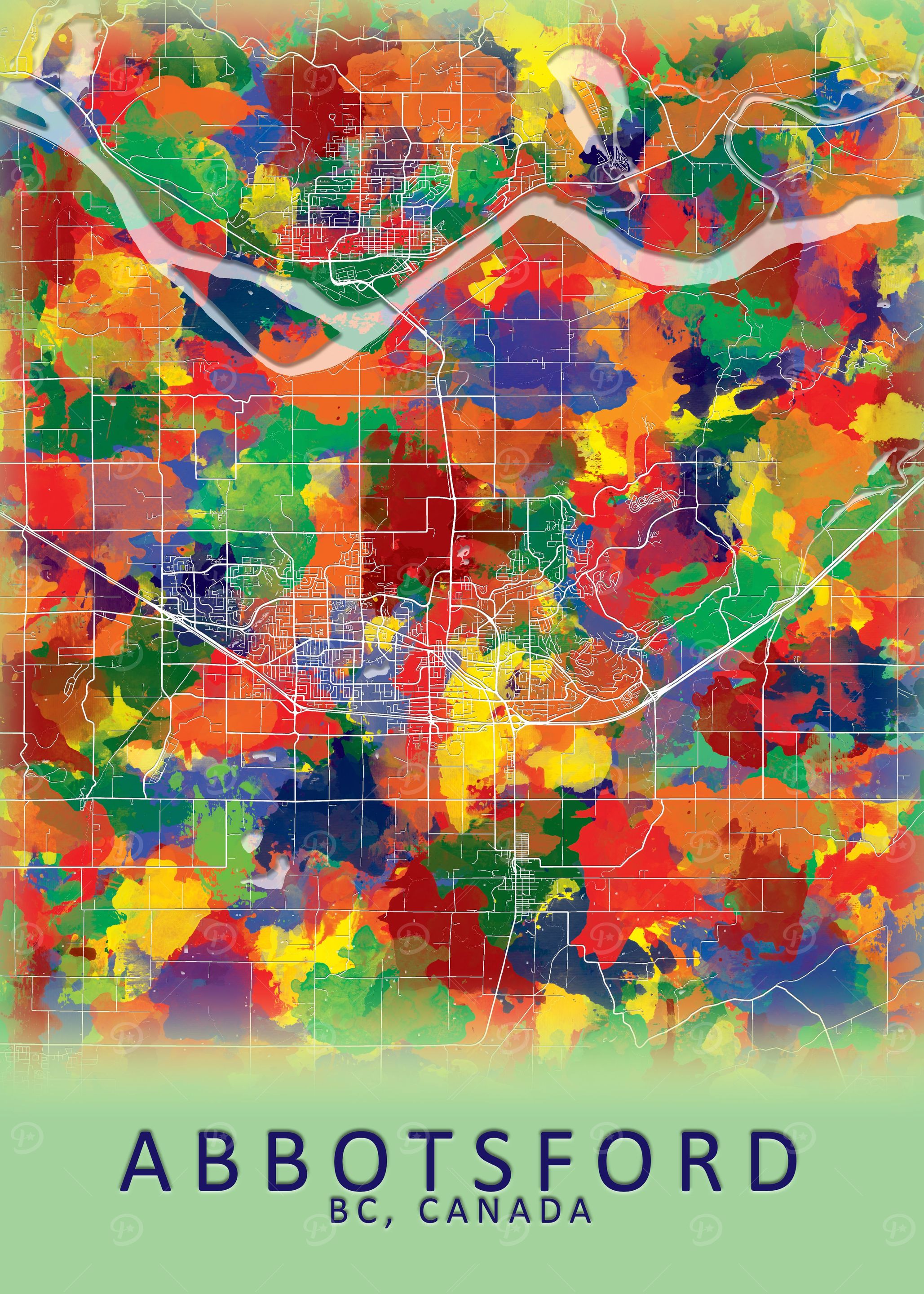 Abbotsford Canada City Map
