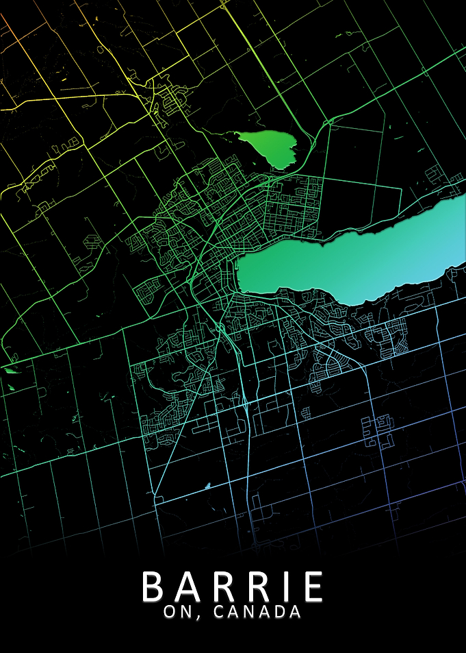 Barrie ON Canada City Map