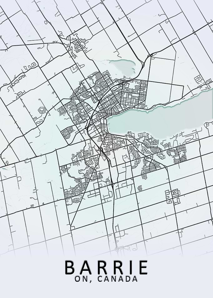 Barrie ON Canada City Map
