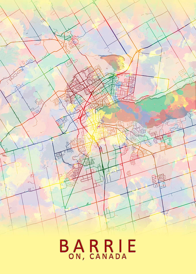 Barrie ON Canada City Map