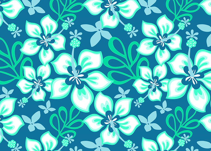Aqua Hawaiian Hibiscus