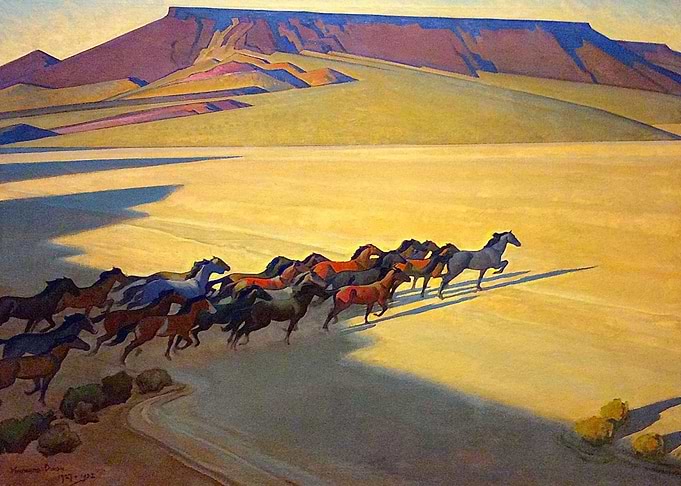 Maynard Dixon Wild Horses