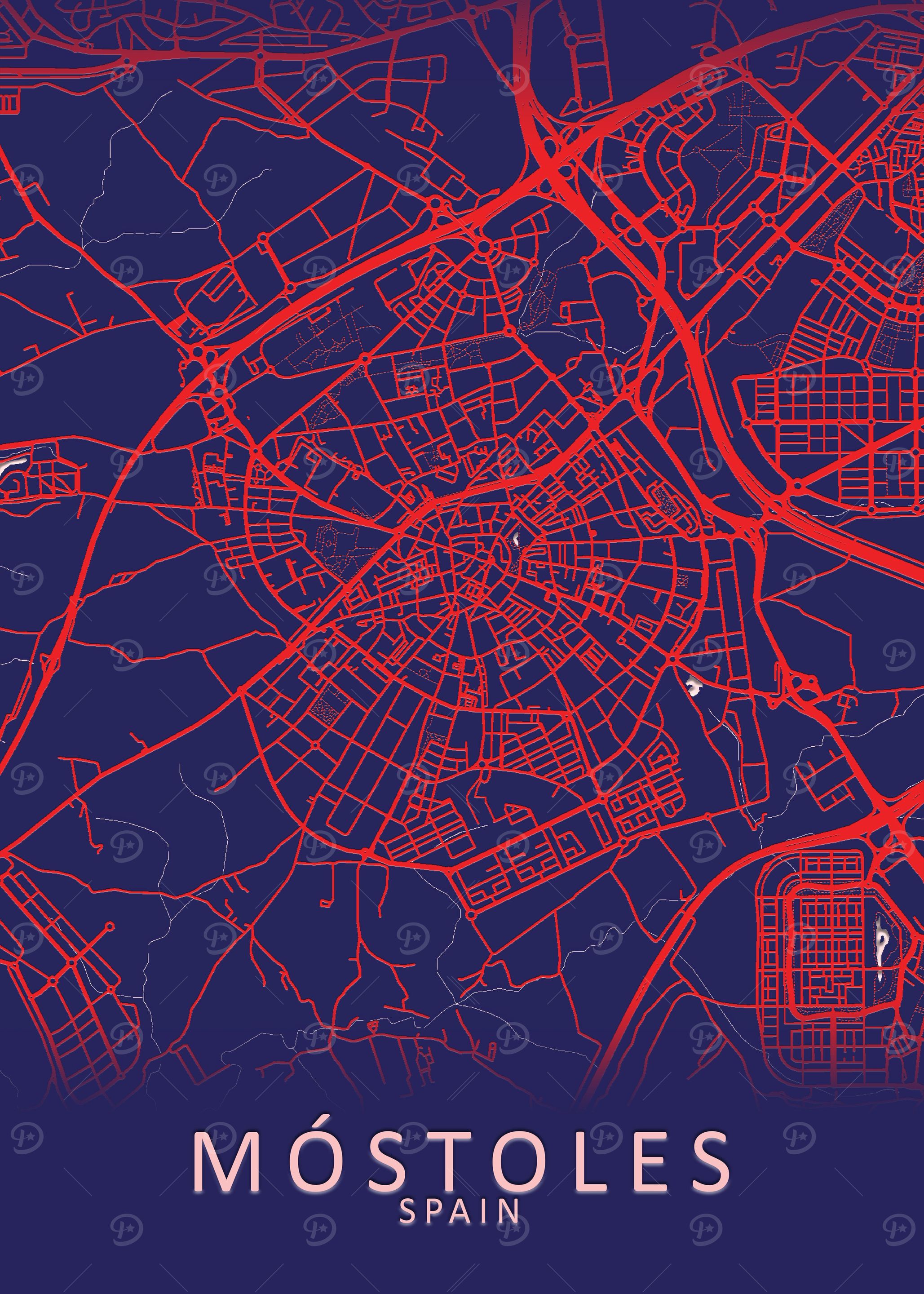Mostoles Spain City Map