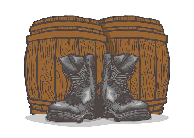 The boots old barrels beer
