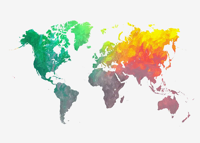 world map colors