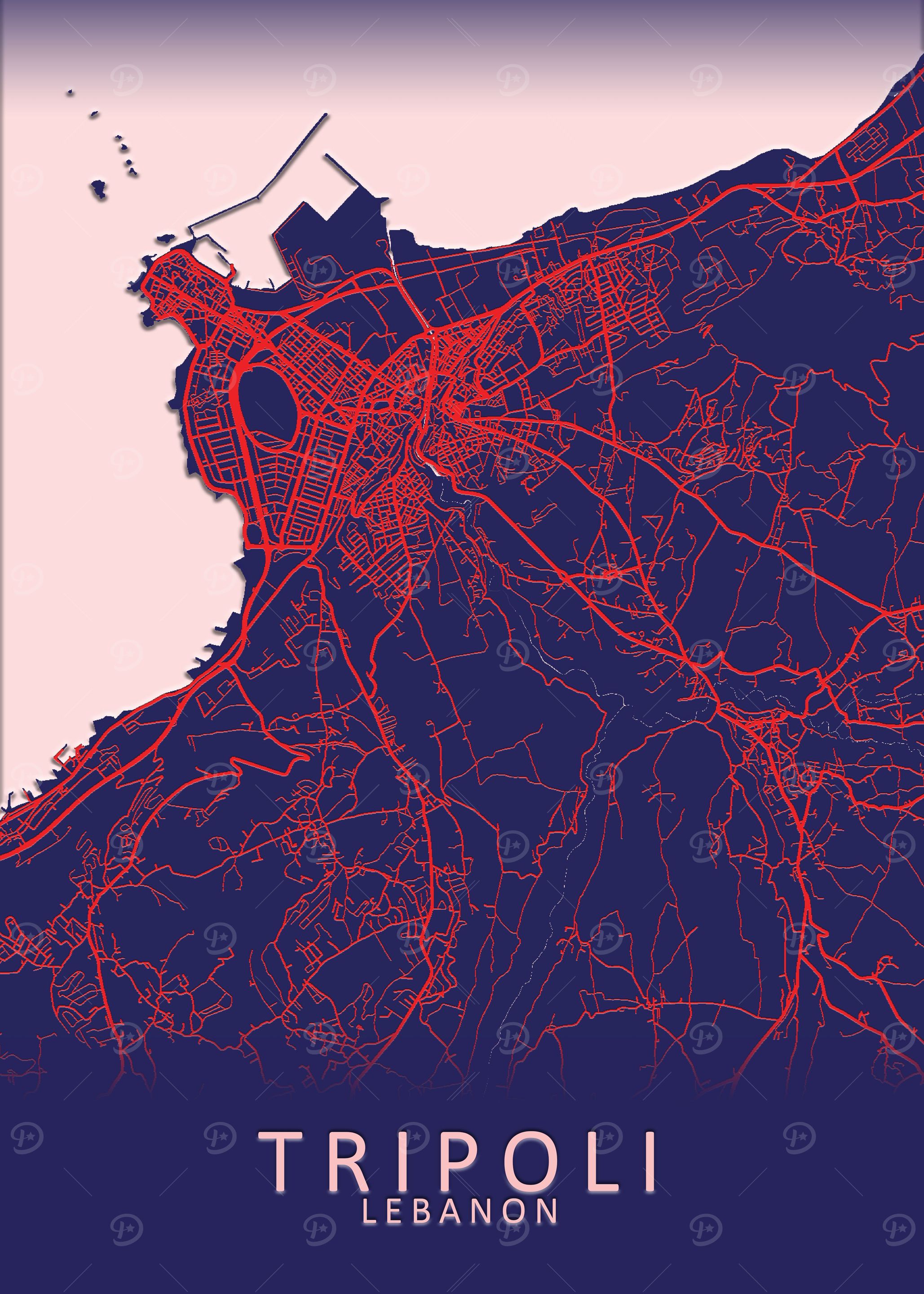 Tripoli Lebanon City Map