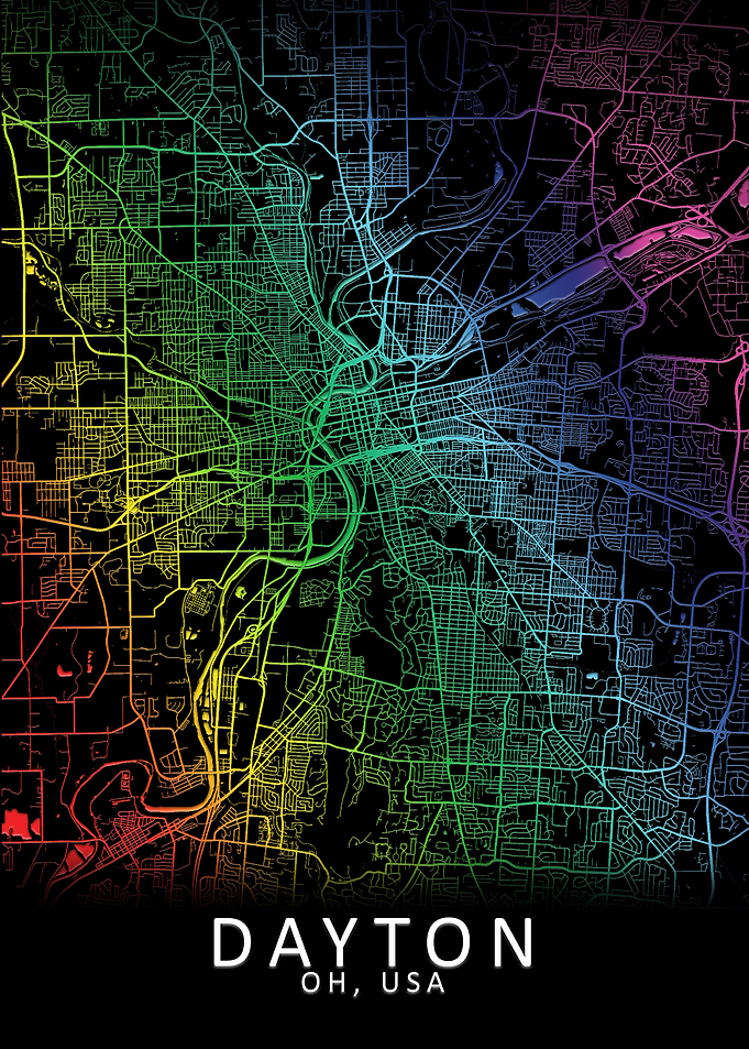 Dayton OH USA City Map