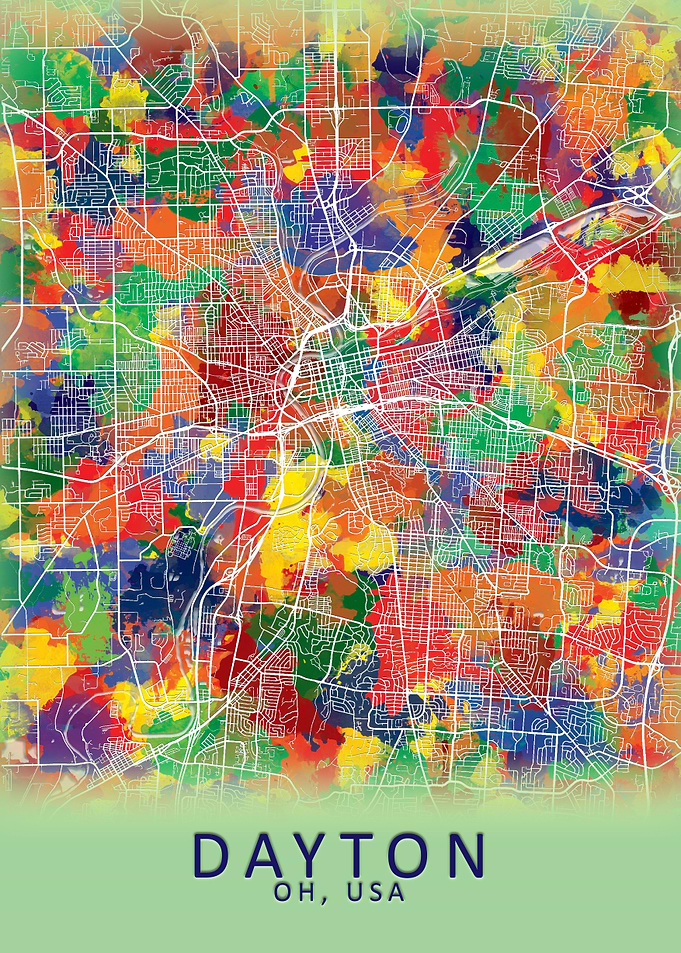 Dayton OH USA City Map