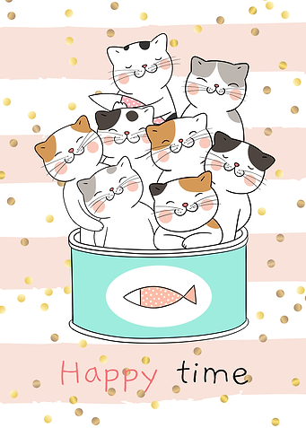 Cats Happy Time