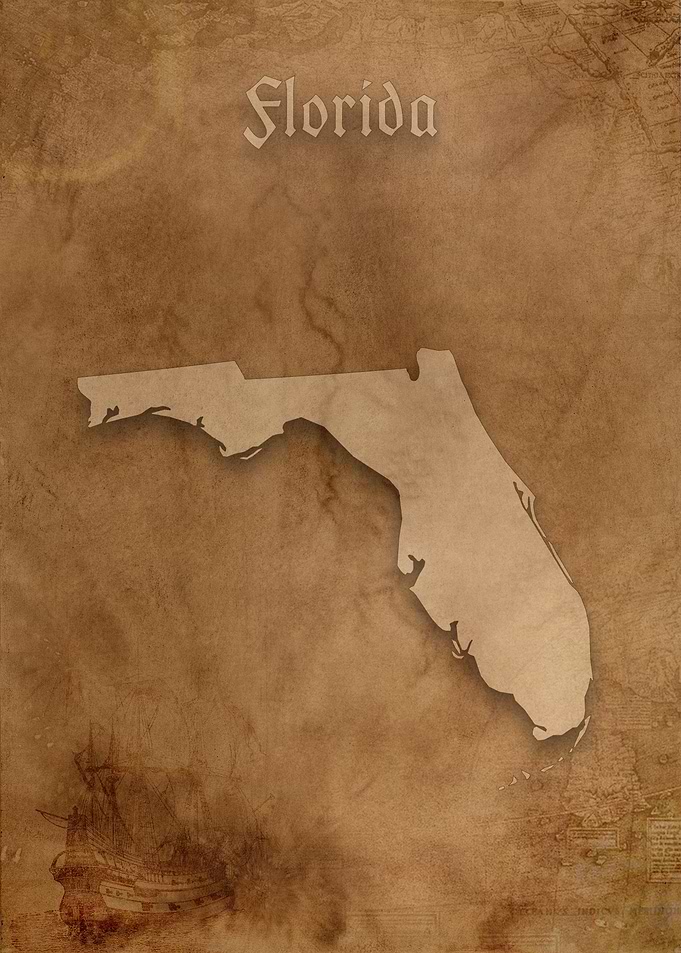 Florida Vintage Map