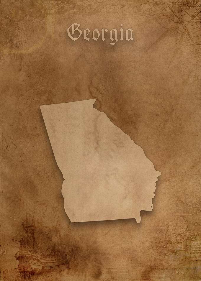 Georgia Vintage Map