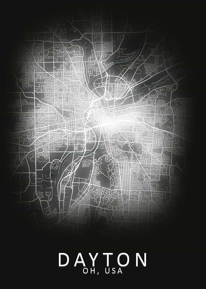 Dayton OH USA City Map