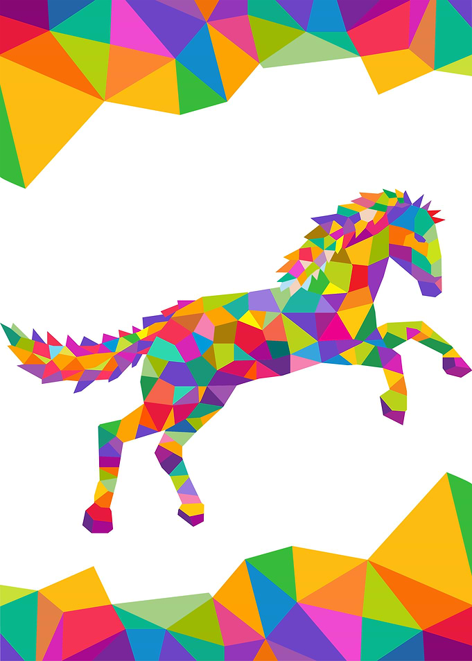 Horse Geometric Color