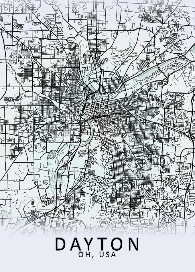 Dayton OH USA City Map