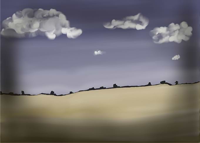 Watercolor horizon