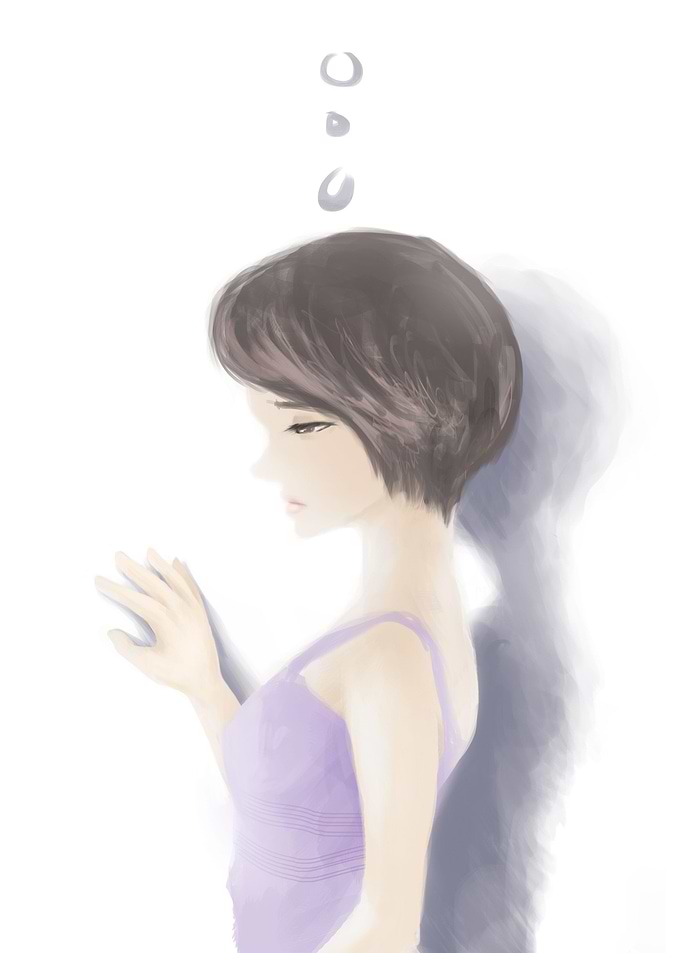 the short hair girl
