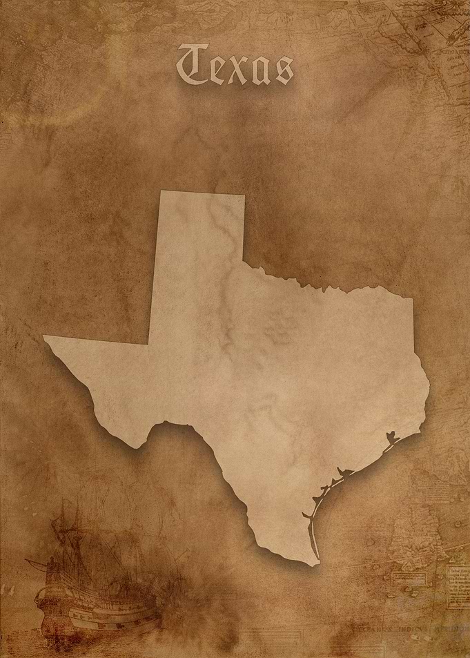 Texas Vintage Map