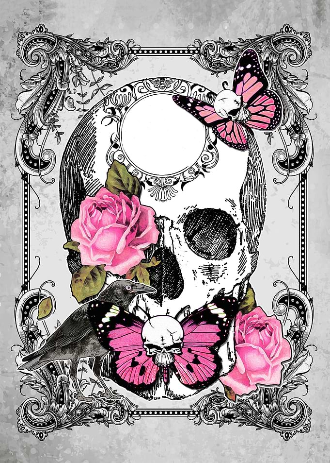 Skull and Raven