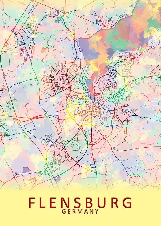 Flensburg Germany City Map