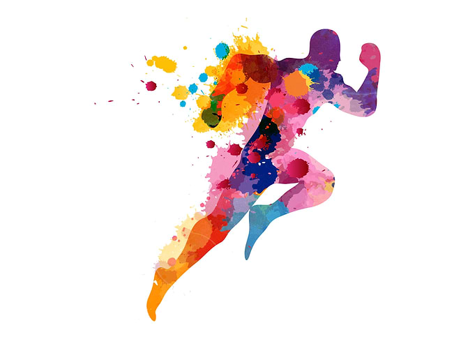 Abstratc running man