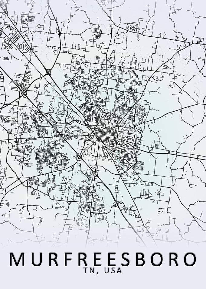 Murfreesboro USA City Map