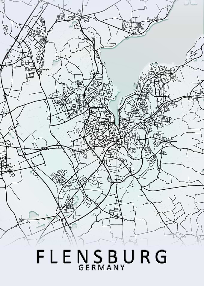 Flensburg Germany City Map