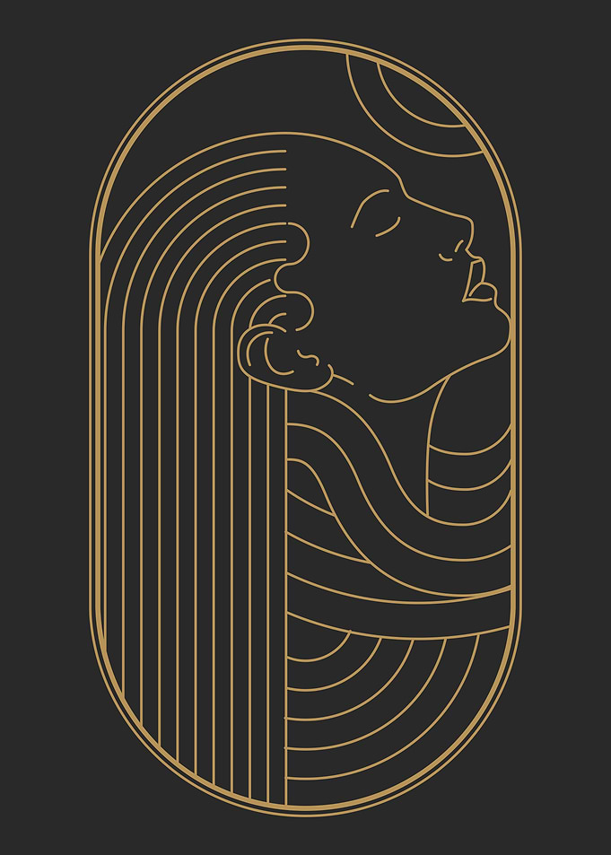 Art Deco Beautiful Woman