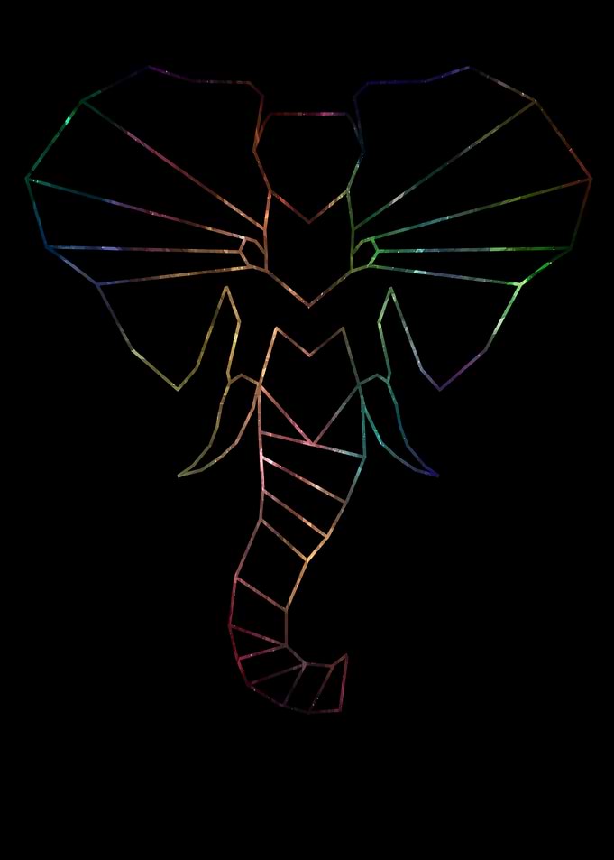 Neon elephant