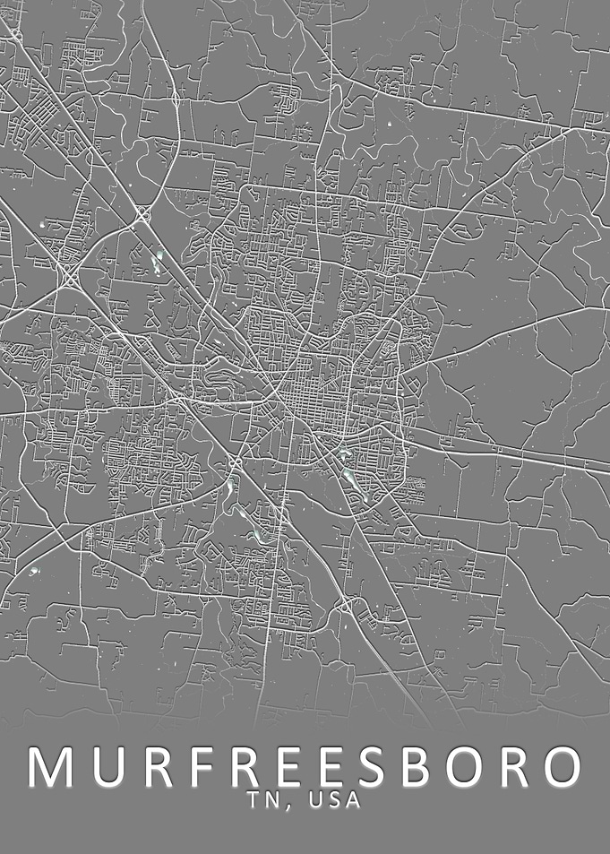 Murfreesboro USA City Map