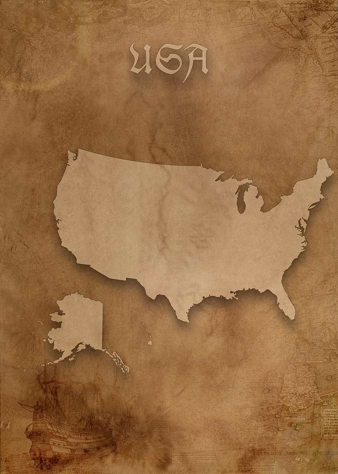 USA Vintage Map