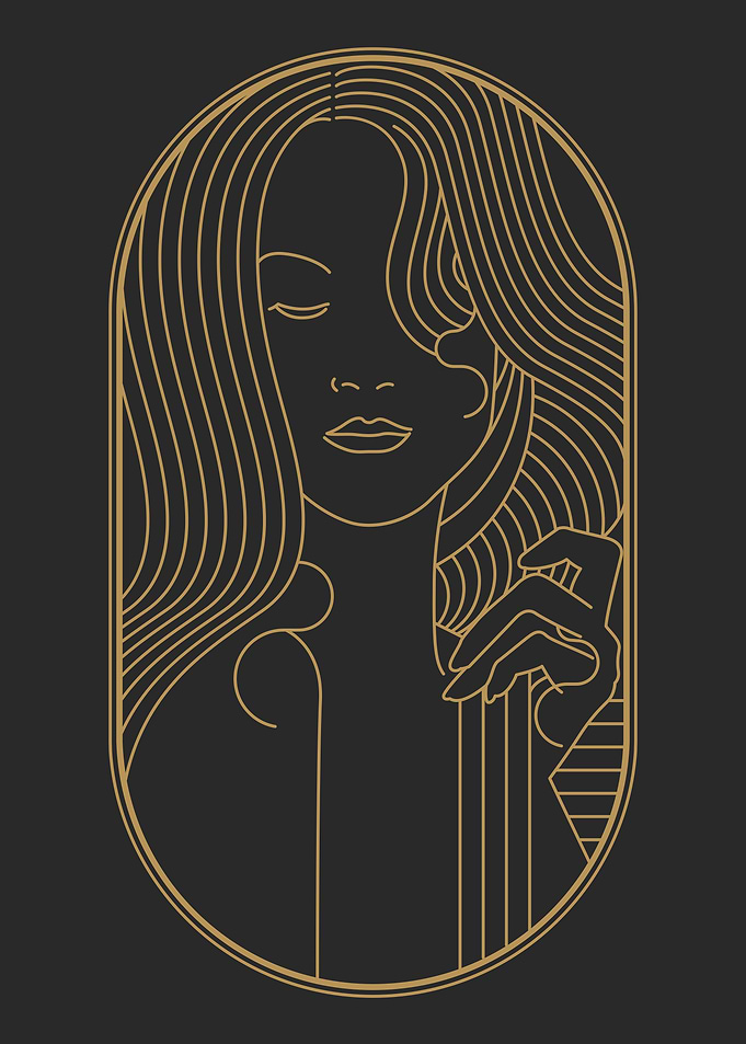 Art Deco Beautiful Woman
